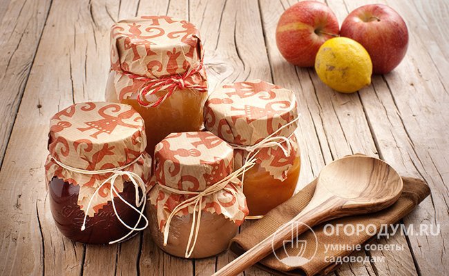 Правильно приготовленное яблочно-лимонное варенье сохраняет большинство полезных свойств свежих плодов