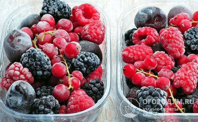 В выпечку либо в горячие блюда, например, в кашу или компот, замороженные фрукты добавляют прямо из контейнера, без предварительного размораживания
