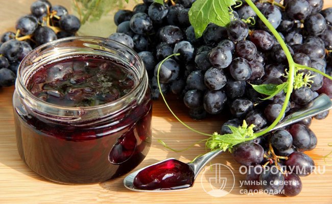Варенье из винограда с косточками – красивое, вкусное и полезное лакомство